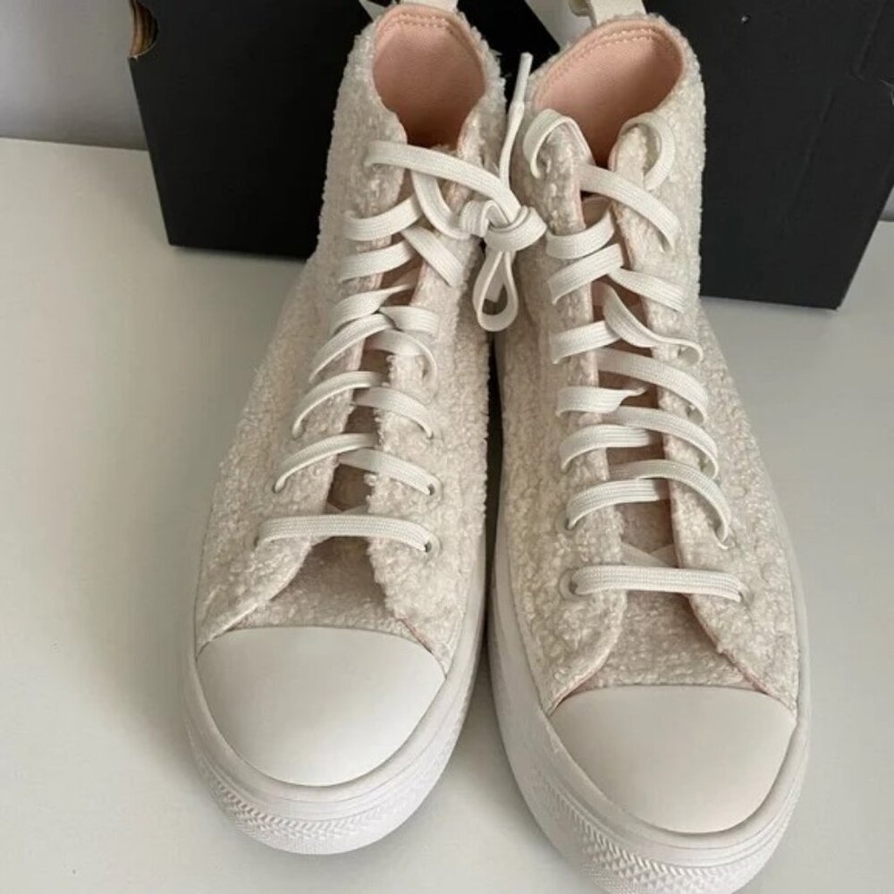 Converse Sherpa All Star Move Platform - Cream women 8.5 NWT